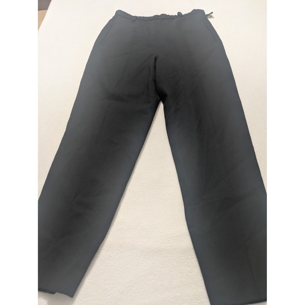 Pendleton 100% Virgin Wool Dress Pants Womens Petite 12 Black USA Made Trousers - Picture 1 of 13